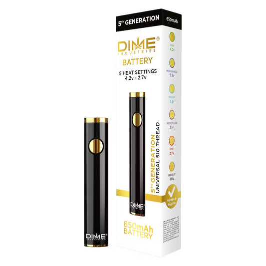 Dime Industries 5th Generation 510 Thread Battery Black