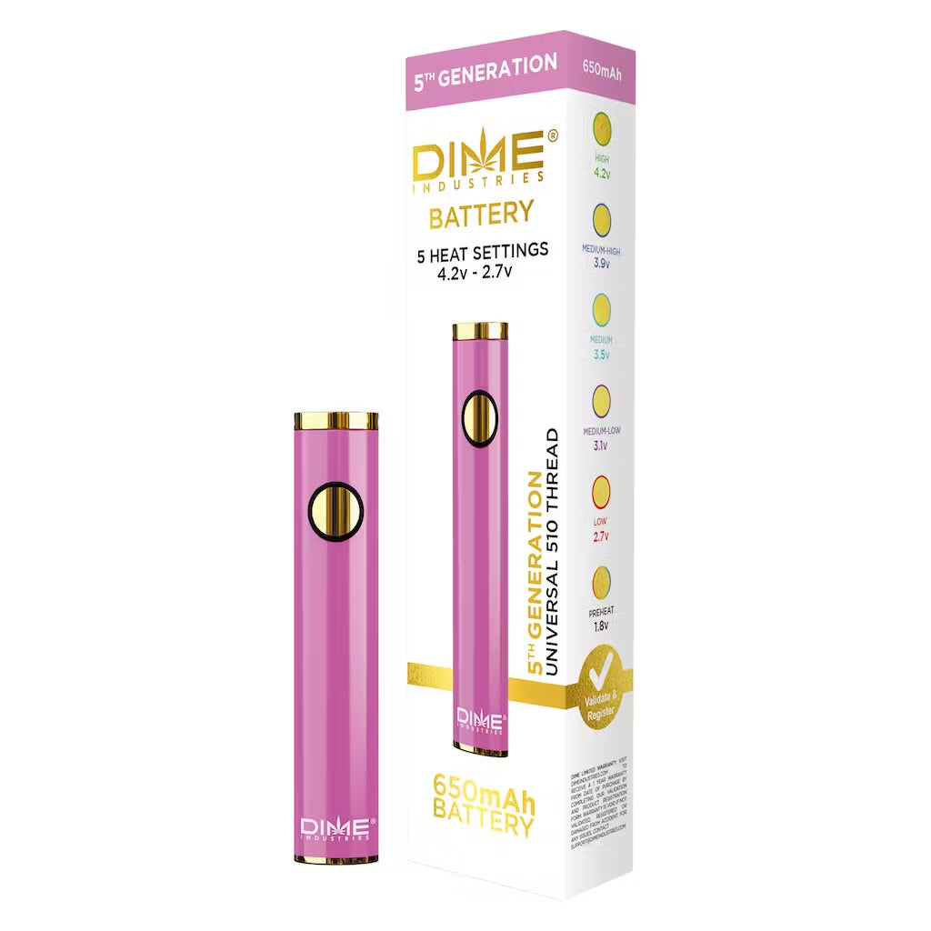 Dime Industries 5th Generation 510 Thread Battery Magenta