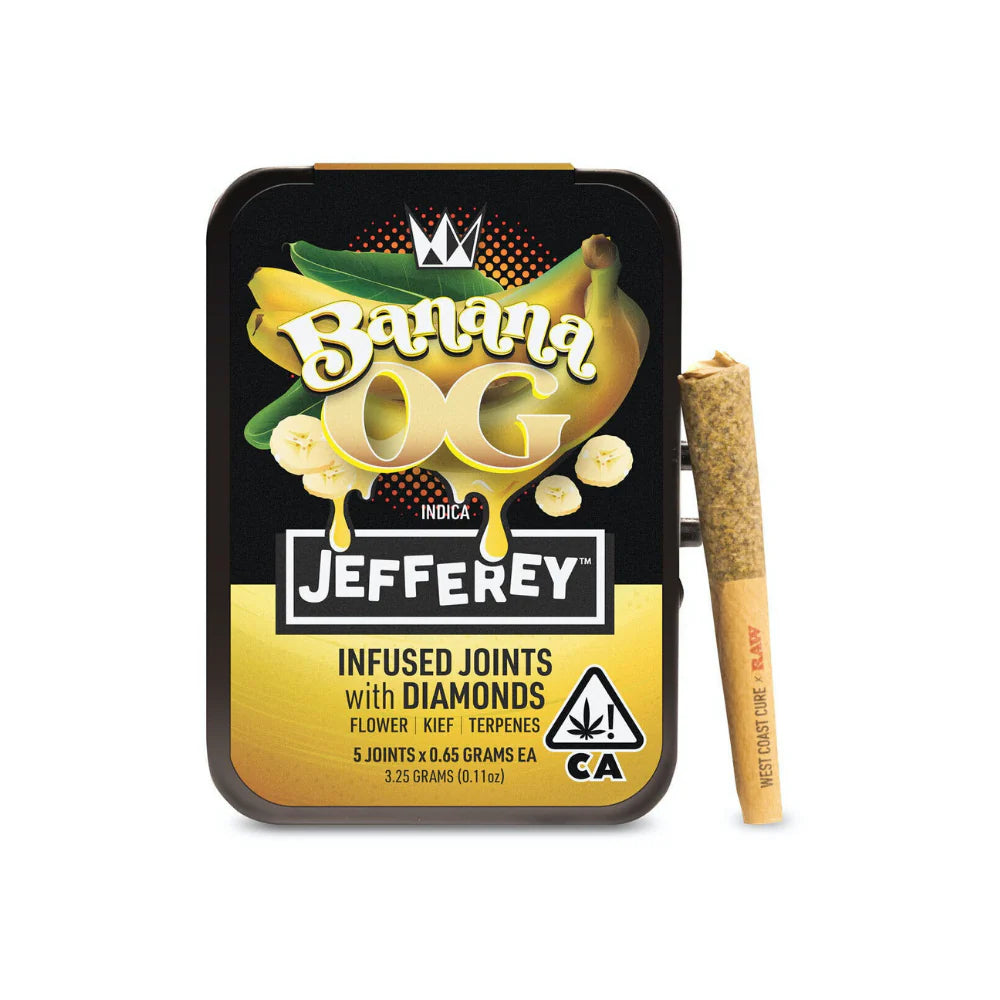 Banana OG - Jefferey Infused Joint .65g 5 Pack - West Coast Cure